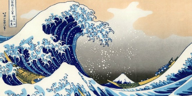 Hokusai (1760-1849) Japanese artist. 'The Wave' World History Archive
