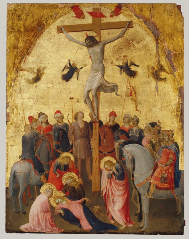 Working Title/Artist: Fra Angelico: The Crucifixion, ca.1420 Department: European Paintings Culture/Period/Location: HB/TOA Date Code: Working Date: photography by mma 1994, transparency #1a scanned and retouched by film and media (jn) 1_4_06